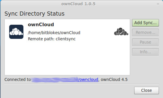 ownCloud Sync 1.0.5