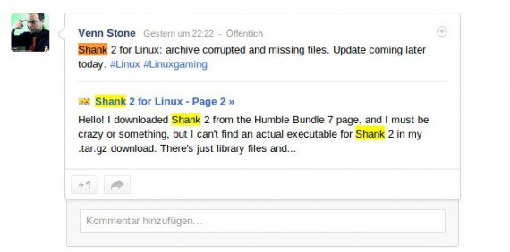 Shank 2 für Linux: Archiv kaputt