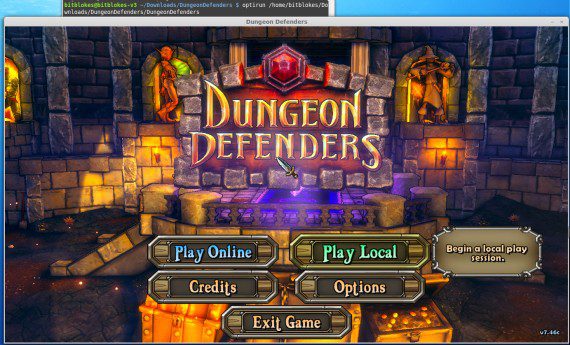 Dungeon Defenders: Läuft unter Linux, braucht bei mir optirun