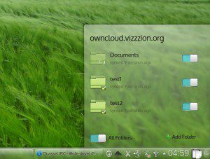 Plasma ownCloud: Plasmoid (Quelle: vizzzion.org)