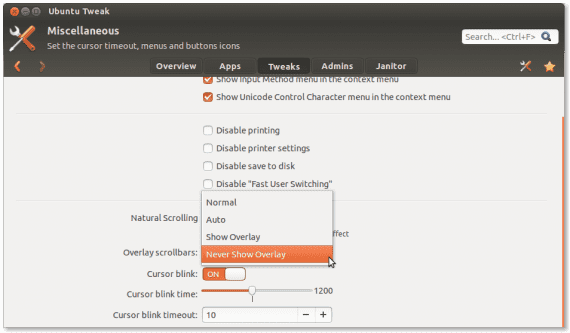 Ubuntu Tweak: Overlay-Konfiguration (Quelle: blog.ubuntu-tweak.com)