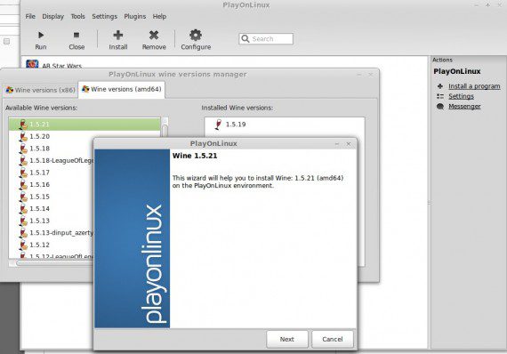 Wine 1.5.21 in PlayOnLinux