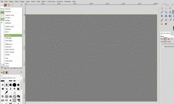 GIMP: Mit Hochpass-Filter neue Ebene erzeugt