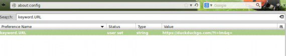 Firefox-Suche in Linux Mint 14: Per Standard DuckDuckGo