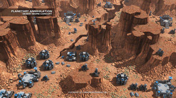 Planetary Annihilation: Wüste (Quelle: Google Plus)