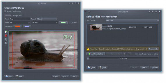 Kdenlive: DVD-Wizard (Quelle: kdenlive.org)