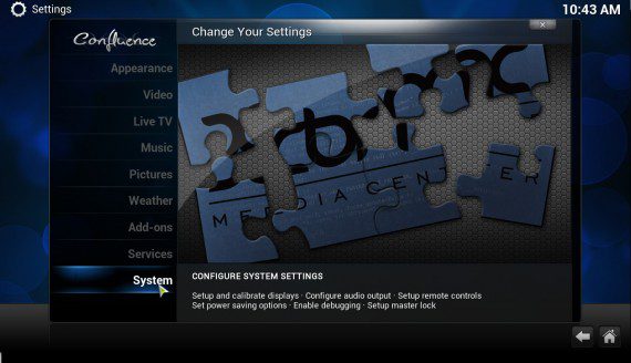 XBMC 12.0 "Frodo": Systemkonfiguration