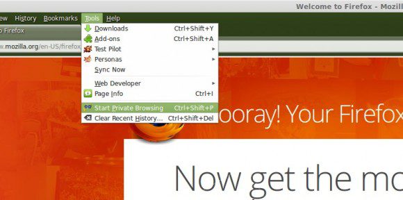Firefox 19: Privaten Modus unter Tools starten