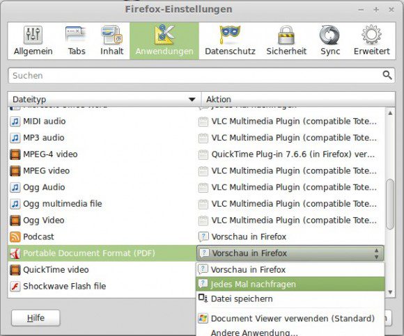 Firefox 19: Was tun mit PDF?