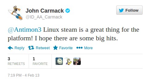 John Carmack: Steam für Linux ist toll!