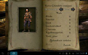 Bard's Tale für Android: Character-Erstellung