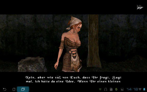 Bard's Tale für Android: Mary gibt den ersten Auftrag