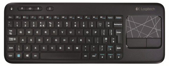 Logitech: drahtlose Tastatur und Maus in einem - damit steuert sich das Multimedia-Center hervorragend (Quelle: Amazon.de)