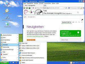 Tails 0.17 als Windows XP getarnt