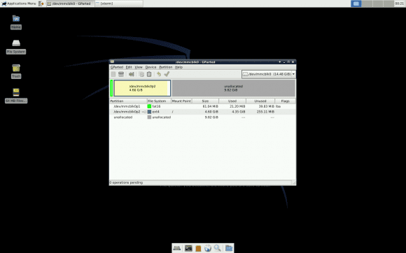 Kali trifft Raspberry Pi: GParted