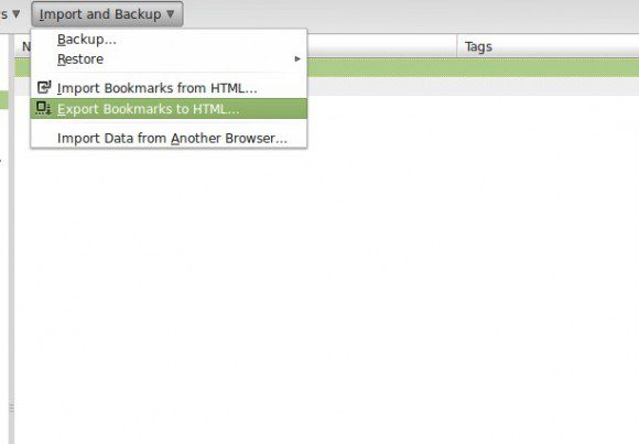 Firefox: Bookmarks als HTML exportieren