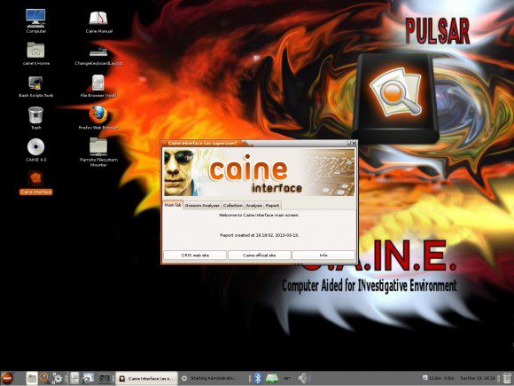 Caine 4.0: Caine Interface