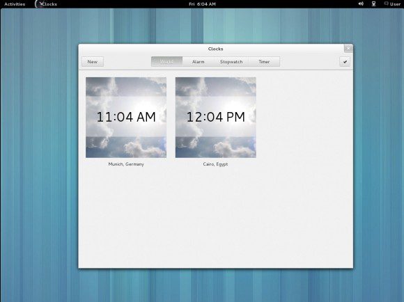 GNOME 3.8: Clocks