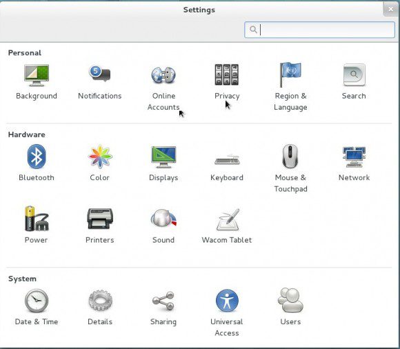 GNOME 3.8: Einstellungen