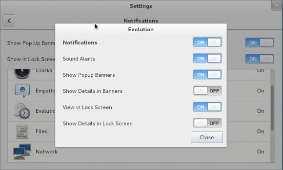 GNOME 3.8: Benachrichtungen - Evolution