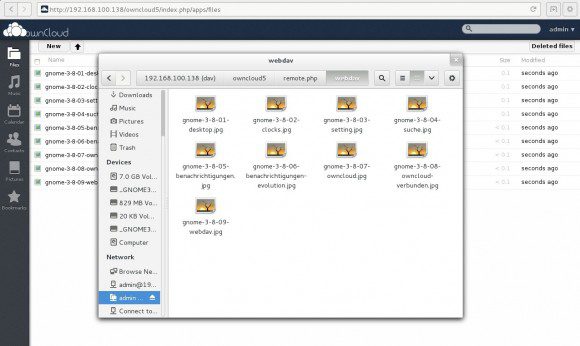 GNME 3.8: WebDAV zur ownCloud