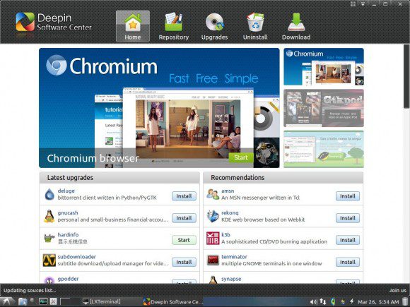 LXLE 12.04: Deepin Software-Center