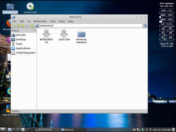 LXLE 12.04: Dateimanager Netzwerk