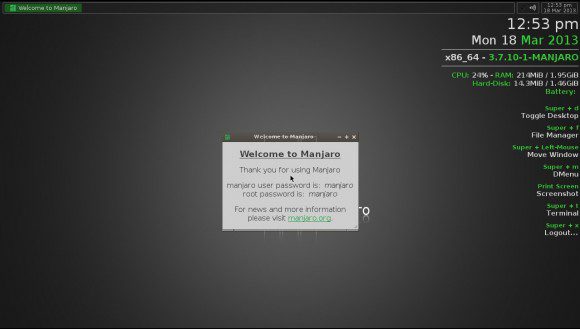 Manjaro Openbox-Lite 0.8.4: Desktop