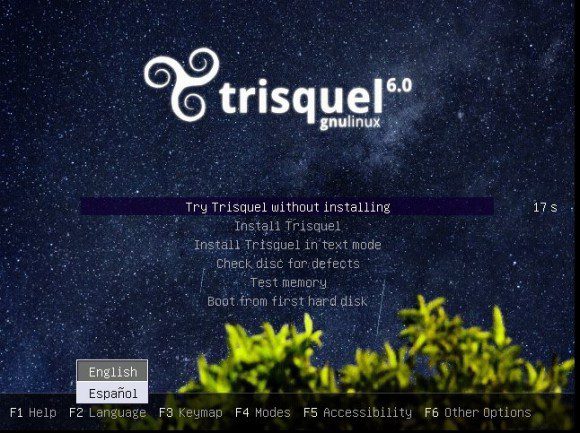 Trisquel 6: Bootscreen