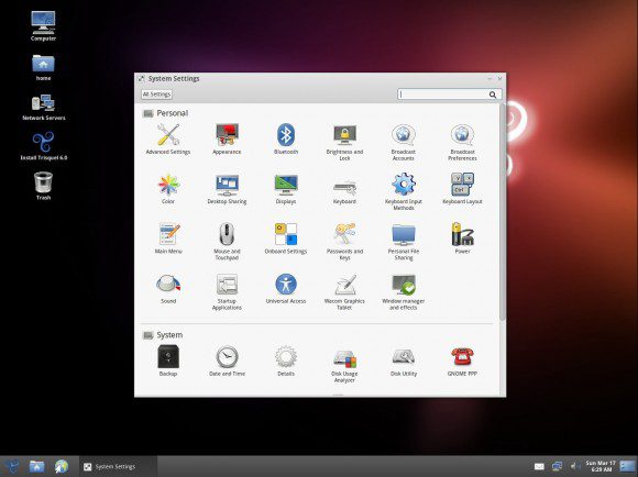 Trisquel 6: Systemeinstellungen