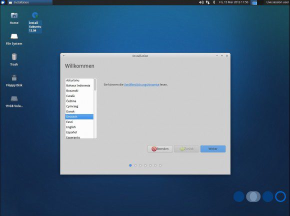 Xubuntu 13.04: Installer