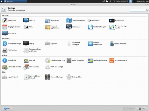 Xubuntu 13.04: Einstellungen