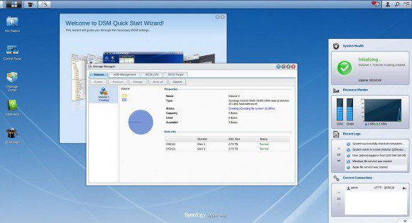 Synology: Festplatten initialisieren