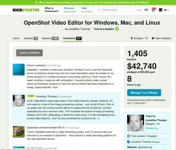 OpenShot hat die 40.000 geknackt!