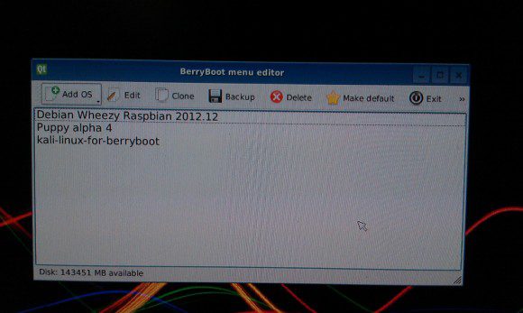 BerryBoot: Abbild hinzugefügt