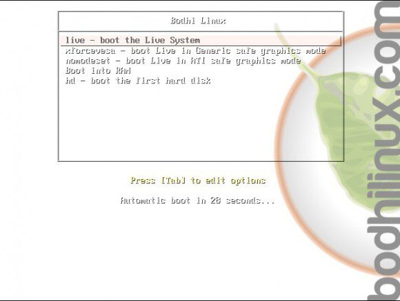 Bodhi Linux 2.3.0: Bootscreen