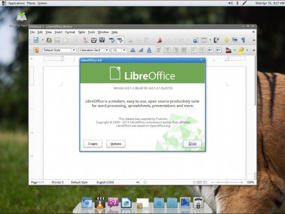Fuduntu 2013.02: LibreOffice
