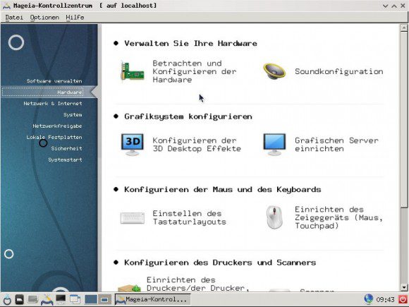 Mageia 3: Kontrollzentrum