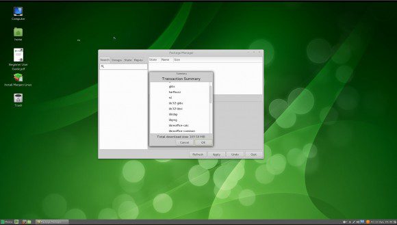 Manjaro Linux 0.8.5 Cinnamon: Paketmanager