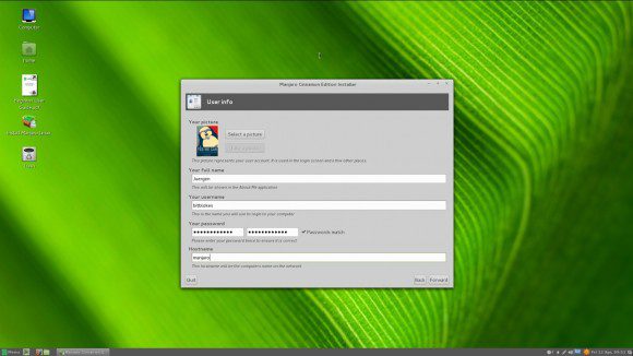 Manjaro Linux 0.8.5 Cinnamon: Installer