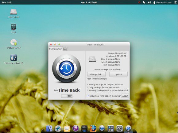 Pear OS 7: Time Back