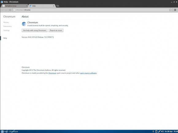 Semplice Linux 4: Chromium