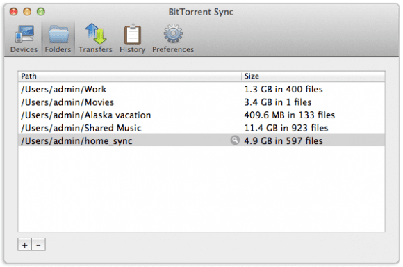 BitTorrent Sync: Ordner festlegen (Quelle: bittorrent.com)