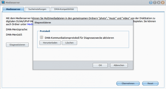 Ist das aktiviert, hat das Synology Insomnia