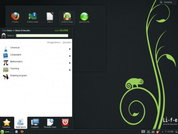 openSUSE 12.3 "Edu Li-f-e": KDE (Quelle: en.opensuse.org)