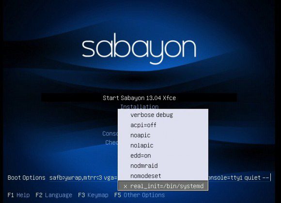 Sabayon mit systemd-Unterstützung