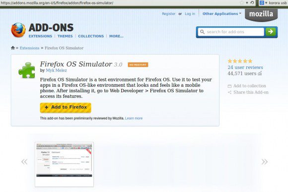 Firefox OS Simulator 3.0