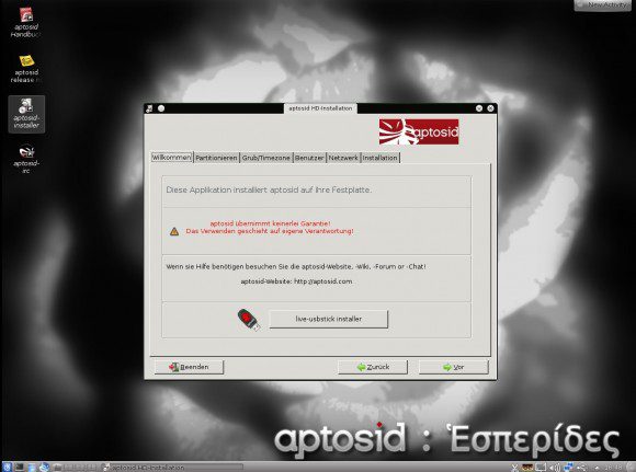 aptosid 2013-01: Installer