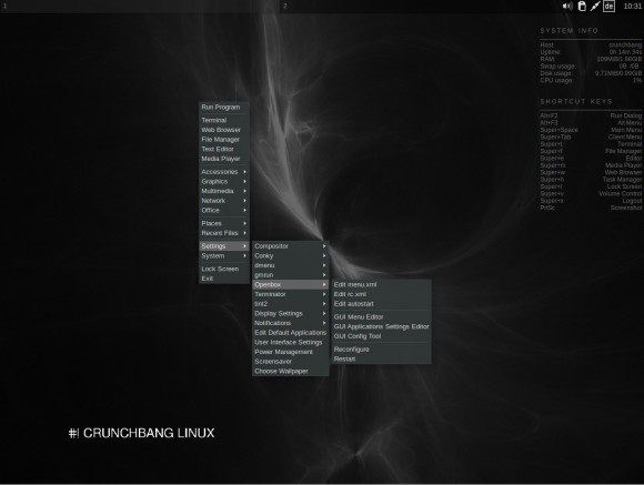 CrunchBang Linux 11 "Waldorf": Sinnvolle Schnellstarter