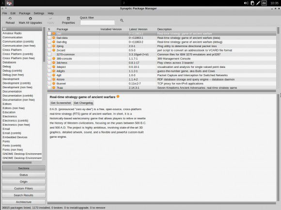 CrunchBang Linux 11 "Waldorf": Synaptic